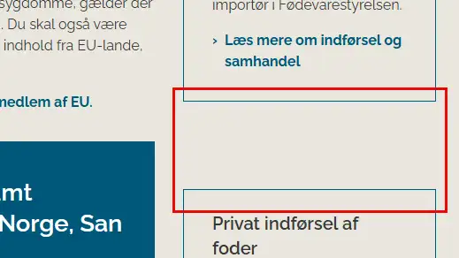 spacer modul mellem to bokse visning